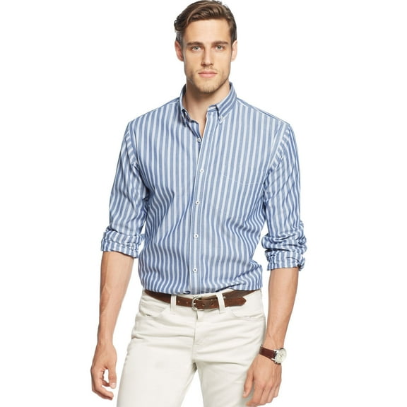 Club Room Blue Button Down Shirt Sport , Size Small