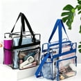 thumbnail image 6 of 1PC Clear PVC Tote Bag, Transparent Security Compliant Shoulder Bag for Work, Sports Games, Gym & Concert Events, 6 of 9