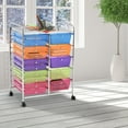 thumbnail image 3 of Gymax Rolling Storage Cart 15 Drawers Organize Shelf Office School, 3 of 9