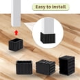 thumbnail image 3 of Flyshop Rectangle Chair Leg Caps Furniture Table Leg Covers Synthetic Rubber Floor Protectors, 8 Pack, 25 x 38 mm, 1" x 1-1/2", 3 of 6