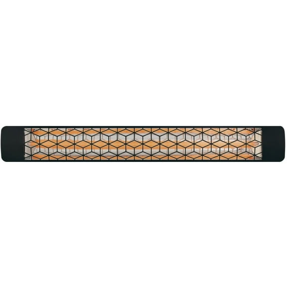 Eurofase Heating - 3000 Watt Single Element 61 Inch Electric Patio Heater-277 Voltage-Black Finish-Stella Decorative Fascia