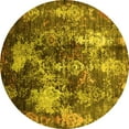 thumbnail image 1 of Ahgly Company Indoor Round Oriental Yellow Industrial Area Rugs, 6' Round, 1 of 4