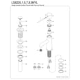 thumbnail image 4 of Kingston Brass LS8221NYL New York One-Handle 1-Hole Bathroom Faucet with Push Pop-Up Drain in Polished Chrome, 4 of 5