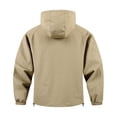 thumbnail image 3 of MexChoioe Mens Hooded Anorak Jacket Snap Placket Zip Cargo Pocket Adjustable Drawstring Hood Fall Casual Outerwear Windbreaker for Mens, 3 of 5