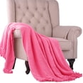 thumbnail image 1 of Home Soft Things Knitted Tweed Throw Couch Cover Blanket, 50 x 60, Camellia Rose, 1 of 5