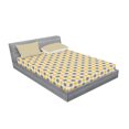 thumbnail image 2 of Ambesonne Flower Fitted Sheet & Pillow Sham Set, Simplistic Nature Growth, Queen, Earth Yellow and Grey, 2 of 2
