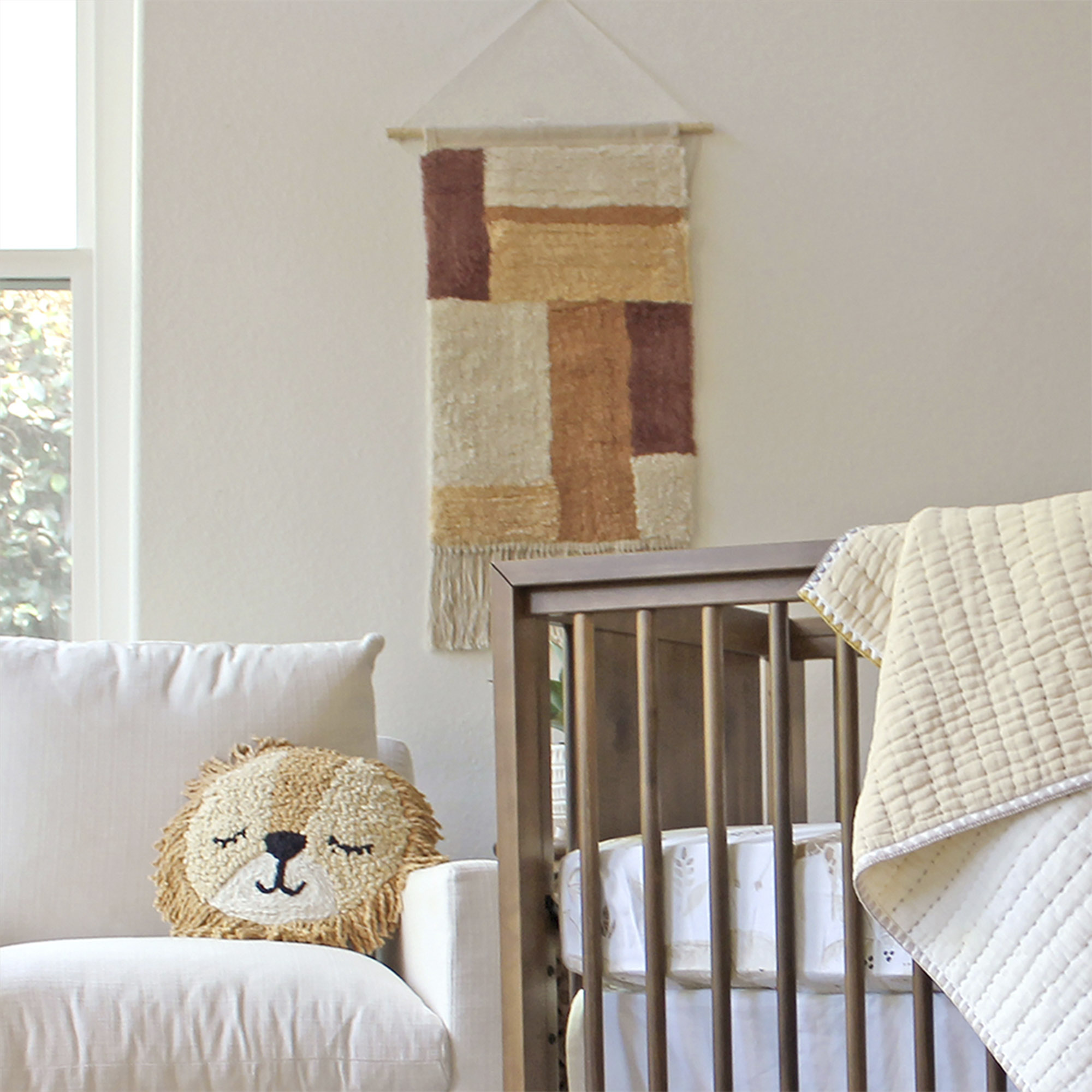 Crane Baby Beige Wall Hanging Décor - Nursery Decor Hanging Mobile Room Decor Baby Room