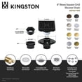 thumbnail image 4 of Kingston Brass BSFK9771PN Watercourse 4-Inch Brass Square Grid Shower Drain with Hair Strainer and Base Flange in Polished Nickel, 4 of 5