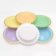 thumbnail image 4 of ERDOUY Green 20 Pcs 9" Premium Disposable Paper Dessert Plates, Sturdy Leak-Resistant Dinner Plates for Party, Birthday & Holiday Gatherings, 4 of 5
