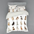 thumbnail image 2 of Ambesonne Colorful Bedding Set 3 Pcs, Puppy Breeds Family, Twin, Multicolor, 2 of 3