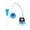 Blue, variant on YIFAEUX Cartoon Anti Lost Golf Tee Hanger with Tee Plastic Donut Design Golf Tee Ring with Strap Loss Prevention Golf Tee Holder for Men Women Golfers
