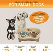 Neater Pets Neater Feeder Elevated Food & Water Bowls for Small Dogs, Cappuccino