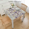 thumbnail image 2 of HAOXIT Geometry Tablecloth, Geometric Composition with Cosmos Universe Themed Print, Dining Room Kitchen Rectangular Table Cover 54''x54'', 2 of 7