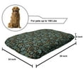 thumbnail image 2 of Floral Pet Bed, Pastel Flowers Petals Leaves in Earth Tones Foliage on Dark Backdrop, Resistant Pad for Dogs and Cats Cushion with Removable Cover, 24" x 39", Teal Burnt Sienna Black, by Ambesonne, 2 of 4