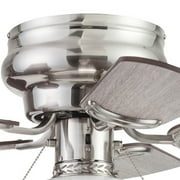 Prominence Home Hero 28 Brushed Nickel Low Profile Ceiling Fan with Light