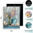 thumbnail image 5 of HFDF Flower Pictures Canvas Wall Art Home Decor, Painting Art Prints Floral Wall Art For Living Room, Bathroom Decor Farmhouse Wall Decoration, Kitchen Bedroom Decor (MDF Wood Back) 12x16inch Framed, 5 of 6