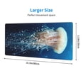 thumbnail image 4 of Disketp Gaming Mouse Pad White Jellyfish Dansing In The Ocean Pattern Large Mouse Mat Long Extended Desk Pad Non-Slip Rubber Mice Pads Stitched Edges Thin Pad (11.8x31.5 Inch), 4 of 9