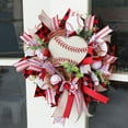 thumbnail image 5 of TERGAYEE Patriotic Wreath,Baseball Wreath Decor Patriotic Wreath Baseball Football Printed Gift for Festival Celebration Front Door Wall Window Party Decoration, 5 of 7