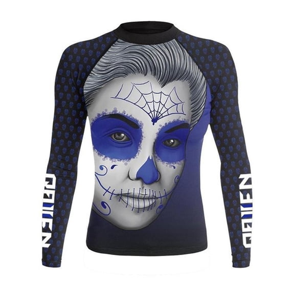 Raven Fightwear Women's Dia de los Muertos Daniella Rash Guard MMA BJJ Black
