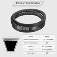 thumbnail image 2 of Uxcell BX69 EPDM V-Belt, Raw Edge Cogged Industrial Rubber V Belt 0.67" Width x 69" Inside Circumference, 2 of 5