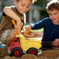thumbnail image 5 of Green Toys: Dump Truck - Yellow & Red - Toy Construction Vehicle, Realistic Bed, Transportation, Push & Pull Play, Recycled Material, Kid-Toddler 2+, 5 of 11