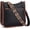 Black Brown, variant on Crossbody Purses for Women Trendy Vegan Leather Purses Bucket Hobo Bags Handbags with Adjustable Guitar Strap
