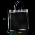 thumbnail image 2 of AFQH 5PCS Reusable Clear PVC Plastic Tote Bag with Clear Handle Beautiful Gift Bag, 2 of 9