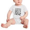 thumbnail image 2 of Started From The Belly Now I'm Here Cute Baby Jumpsuit Unisex, 2 of 5