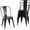 Black, variant on YRLLENSDAN 18" Seat Height Metal Chairs Set of 4，Dining Chairs Indoor/Outdoor Tolix Restaurant Chair Kitchen Chair 18” Seat Height Stackable Trattoria Metal Bar Chairs (Black)