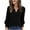 Black, variant on BXINGOHAI V Neck Long Sleeve Shirts for Women Casual Fall Tops Lightweight Tunic Sweaters Fashion Clothes Army Green L