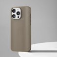 thumbnail image 2 of Luxury Corrugated Pattern For Magsafe Magnetic Wireless Charge Case For iPhone 15 14 13 12 Pro Max Bumper Hard PC Matte Cover PC Khaki For iPhone 13, 2 of 6