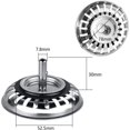 thumbnail image 3 of 78mm Sink Strainer Stainless Steel Kitchen Sink Plug for Kitchen and Bathroom，JUN, 3 of 7
