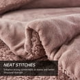 thumbnail image 5 of JML Sherpa Fleece Bed Blanket Cal King 3 Pieces,Thick Warm Blanket,Woodrose,87" x 95",7.5lb, 5 of 5