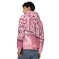 thumbnail image 4 of Uemuo Glittering Pink Bathtub for Men's Fashion Full-zip Hoodies & Sweatshirts with Kangaroo Pocket, Zip-up Hooded Sweatshirt, Moisture Wicking & Breathable-Medium, 4 of 5