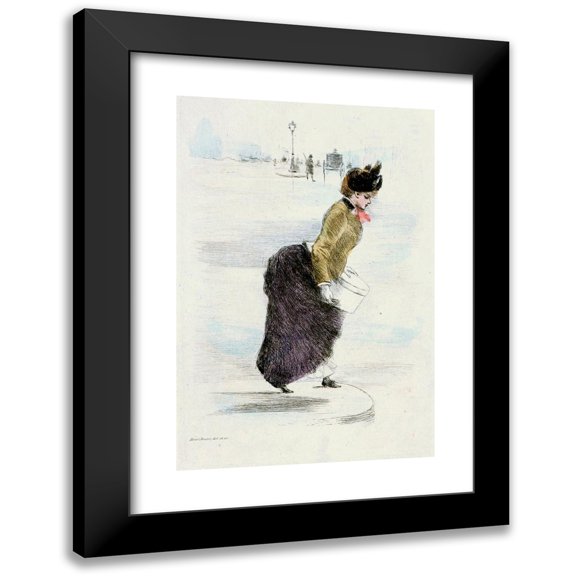 Henri Boutet 11x14 Black Modern Framed Museum Art Print Titled - 1983 Nineteenth Century Female Modes (1908)