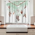 thumbnail image 2 of Ambesonne Feather Kitchen Curtains, Dreamcathcer Tradition, 55"x45", Mint Green Brown, 2 of 3