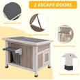thumbnail image 4 of Gowoodhut Outdoor Cat House Wood Cat Shelter with Insulated Liner, 4 of 7
