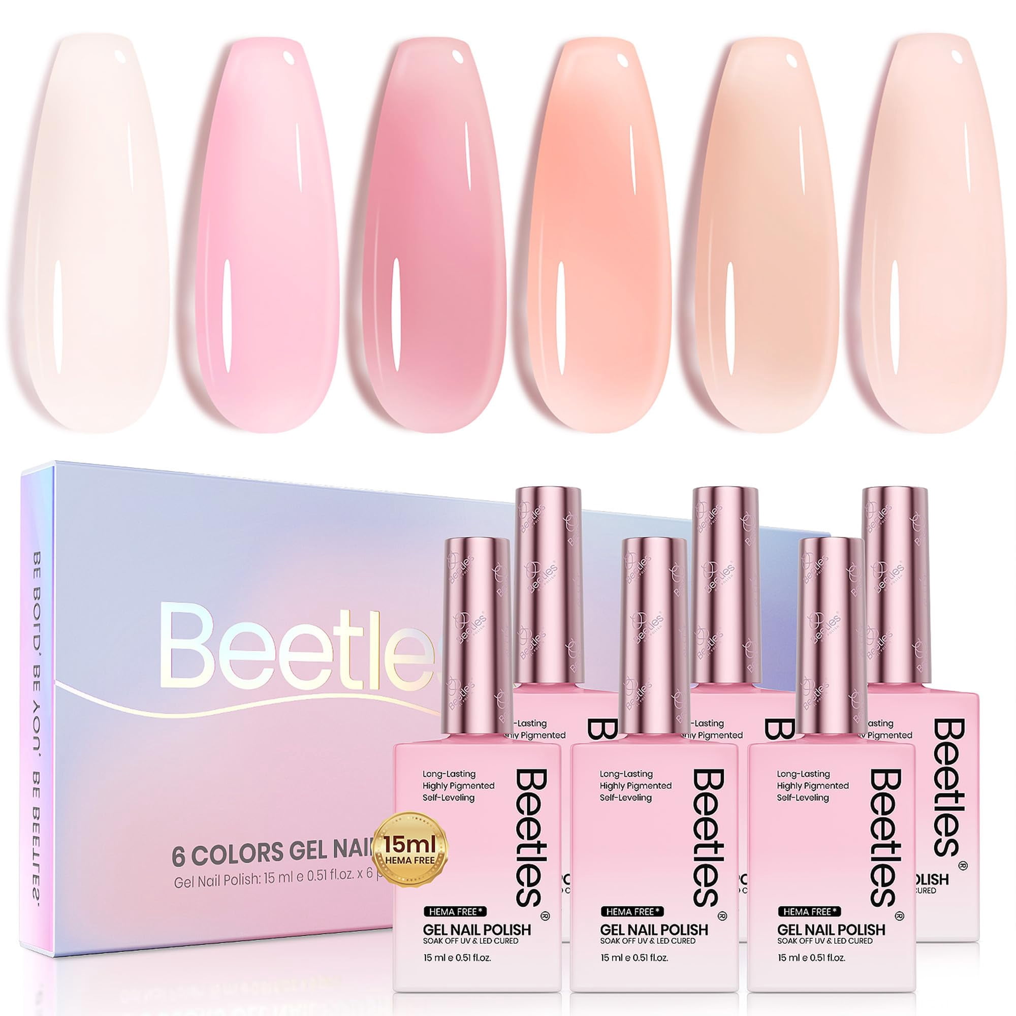 Coffret 6 vernis Nude & Rose