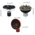thumbnail image 3 of Sinyiin Hair Diffuser for Curly Hair Suitable for 1.5-1.9 Inch Blow Dryer Diffuser Attachment for Natural Waves Frizzy Hair, 3 of 19