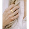 thumbnail image 2 of 14K Gold Plated Ring Stacking Thin Plain Band Stackable Thumb Finger Ring Gold Wedding Band 1MM 2MM 3MM 4MM 5MM Ring for Women Men Comfort Fit Size 5-11, 2 of 2