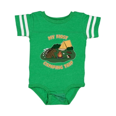 

Inktastic Camping Hedgehog-My First Camping Trip Gift Baby Boy or Baby Girl Bodysuit