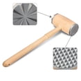 thumbnail image 4 of Meat Tenderizer Mallet, Two Sides Wood Meat Hammer Mallet Pounder for Tenderizing Steak Beef Practical Home Kitchen Tool Comfort, 4 of 9