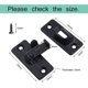 thumbnail image 1 of 2pcs,90 Degree Locking Privacy Lock Sliding Barn Door Latch Right Angle Door Clasp Cam Lock ( Small Black), 1 of 3