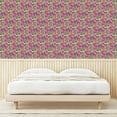 thumbnail image 3 of Ambesonne Floral Peel & Stick Wallpaper for Home, Aquarelle Paint Brushstroke, 13"x36", Hot Pink Green and Fuchsia, 3 of 5