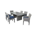 thumbnail image 1 of Florence Rectangular Patio Dining Table 4 Armless Chairs 2 Arm Chairs in Navy, 1 of 2