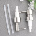 thumbnail image 4 of Troglfold soap dispenser pump 2pcs Dispenser Pump Replacement Stainless Steel Makeup Bottle Dispenser Pump Bottle Spray for Shower Bottles ( Silver ),9.06"X1.57"X1.57", 4 of 10