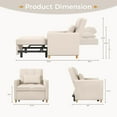 thumbnail image 3 of YODOLLA 31.5'' 3-in-1 Sleeper Sofa Bed Chair,Pull Out Couch for Living Room,Lounge Chair Indoor in Cream Beige, 3 of 7