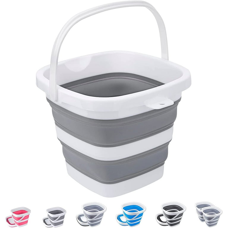 10l square collapsible bucket with handle