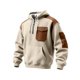 thumbnail image 1 of MHFRRA Sudadera con Capucha y Tejido de Cremallera de Un Cuarto, Ligera, Deportiva, con Bolsillo Delantero, Cómoda y Informal Marrón, 1 of 3