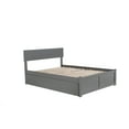 thumbnail image 5 of Orlando Platform Bed with Flat Panel Foot Board and Twin Size Urban Trundle Bed, Gray, 5 of 7